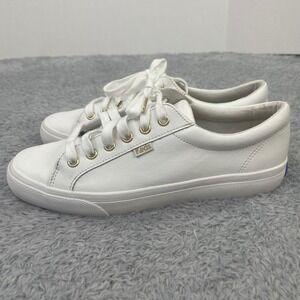 Keds‎ Jump Kick Sneakers Womens 9 White Leather Gold Hardware WH63681